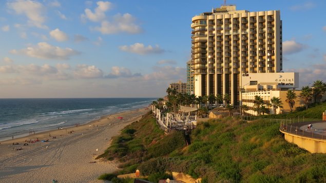 Vue de la plage d'Herzliya